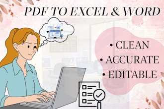 convert PDF tables to excel or word with clean formatting