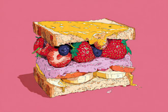 food pop art of your food pop art