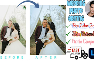 professionally retouch your wedding and event photos