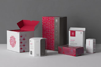 create product packaging design, box design with dieline