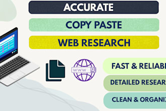 do accurate copy paste and web research