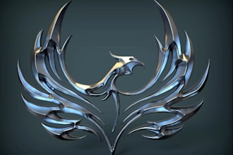 design your 3d jewelry design costume accessories in to logo design outfit