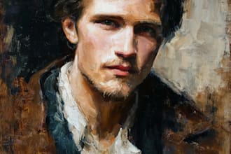realistic digital portrait art in oil painting style
