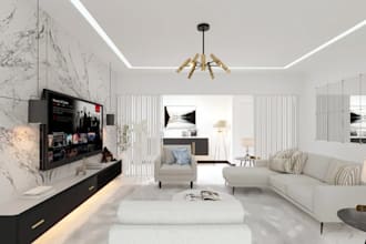 redecorate abandon uk house, 360 interior virtual staging, render sketchup model