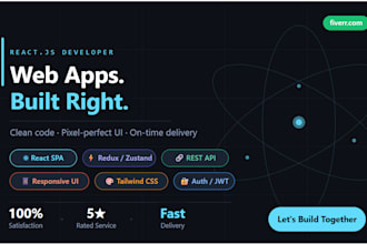 help to develop web application in reactjs