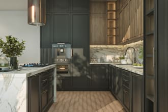 make a 3d design for your kitchen
