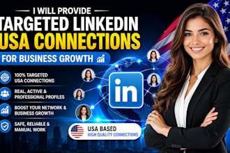 provide targeted linkedin USA connections for business growth