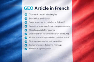 write GEO article in french