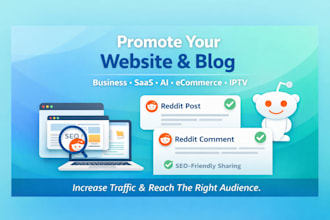 promote business brands ecommerce ai website saas iptv blog via reddit seo post