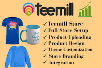 create a professional teemill store and design product