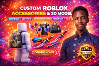 wearable roblox ugc, low poly models, and 3d game assets,roblox character