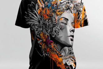 design a modern t shirt streetwear apparel for your brand