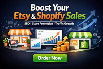 promote etsy, shopify sales, etsy SEO shopify promotion to boost store sales