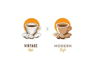 design octopus coffee shop food restaurant and fruits juice logo