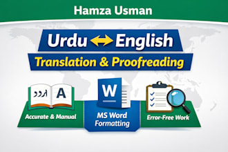 do urdu to english, english to urdu translation and data entry