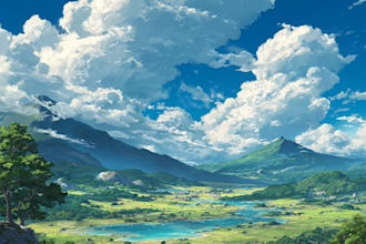 create an background anime any in style