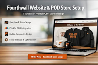 setup fourthwall website fourth wall printful pod fourthwall shop redesign store