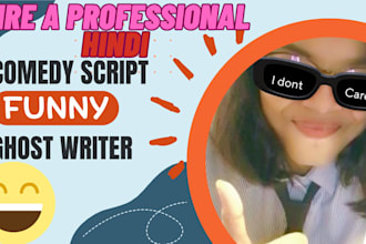 write funny hindi comedy scripts for youtube and standup