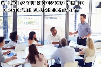 act as your professional nominee director with full confidentiality