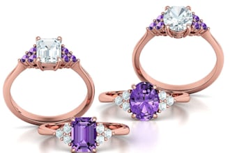 create custom engagement ring jewelry cad design 3d ring model render stl file