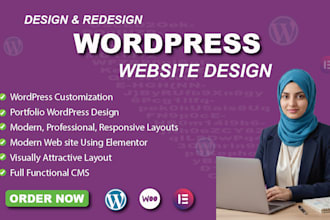redesign wordpress and rebuild wordpress elementor website