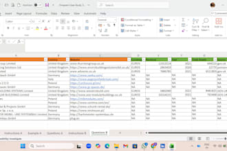 do market research, company research and industry analysis