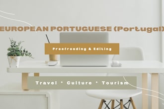 proofread and polish your european portuguese text
