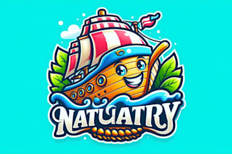 make eye catchy natucial ship mascot logo very fast with super color