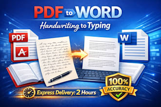 do professional pdf to word and handwriting typing