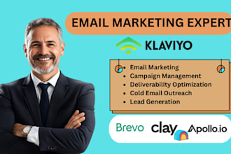 create hubspot, mailchimp, klaviyo email marketing campaigns