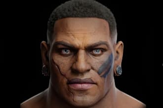 make 3d metahuman ue5 game character, daz3d character, 3d cyborg for film,remesh