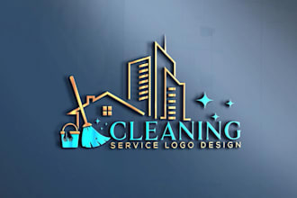 do residential and commercial cleaning service janitorial pressure washing logo