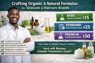 craft organic and natural skincare and haircare formulation for your brand