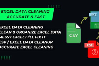 clean messy excel or CSV data