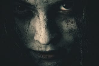 create dark art illustrations for a band or brand
