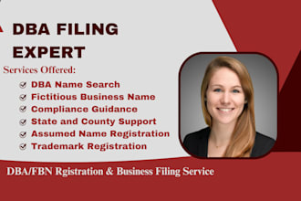 file your dba registration or fictitious business name in any US state
