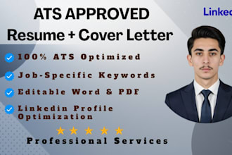 design a professional ats friendly resume or CV and cover letter