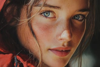 realistic digital portrait art in oil painting style