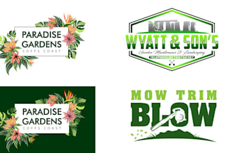 make modern agriculture, landscape and lawn care logo