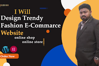 design trendy fashion ecommerce website online shop online store