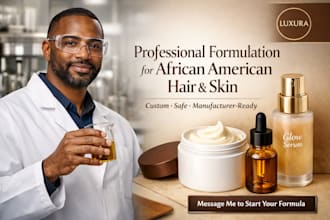formulate africans american hair care and africans american skin care products
