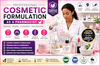 formulate cosmetics, lotions, beauty creams or makeup products as a pharmacist
