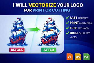 vectorize your logo for print or cutting