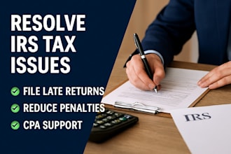 resolve irs tax issues, file late returns, and reduce penalties with CPA support