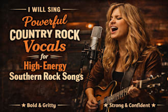 sing powerful country rock vocals high energy southern country rock metal song