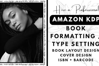 do professional book formatting, layout design for print books, ebook paperback
