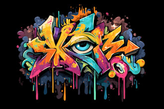 create expressive digital graffiti murals