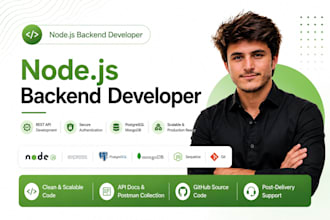 be your node js backend developer for rest API and express development