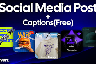 design professional instagram and facebook ads with captions