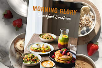 design a professional cookbook cover and 3d mockups